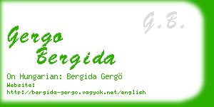 gergo bergida business card